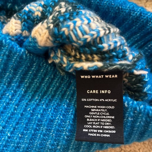 Who What Wear | *Blue Winter Sweater* | Balloon Sleeve | Mockneck Collar | NWOT - Picture 10 of 10